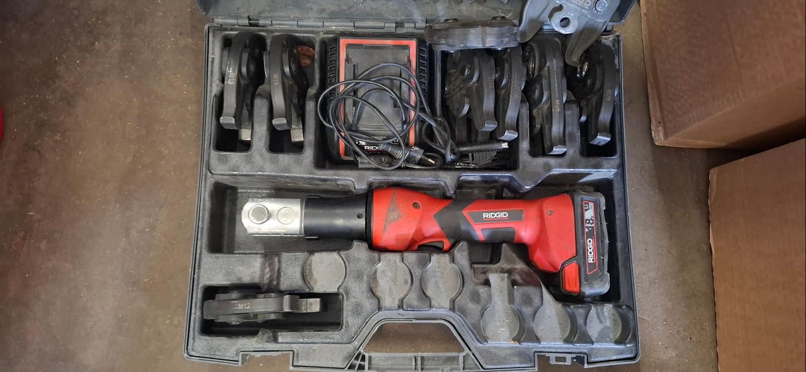 RIDGID RP 219 puristuskone. LVI Levin Vetta Oy (3262886-3) konkurssipesä