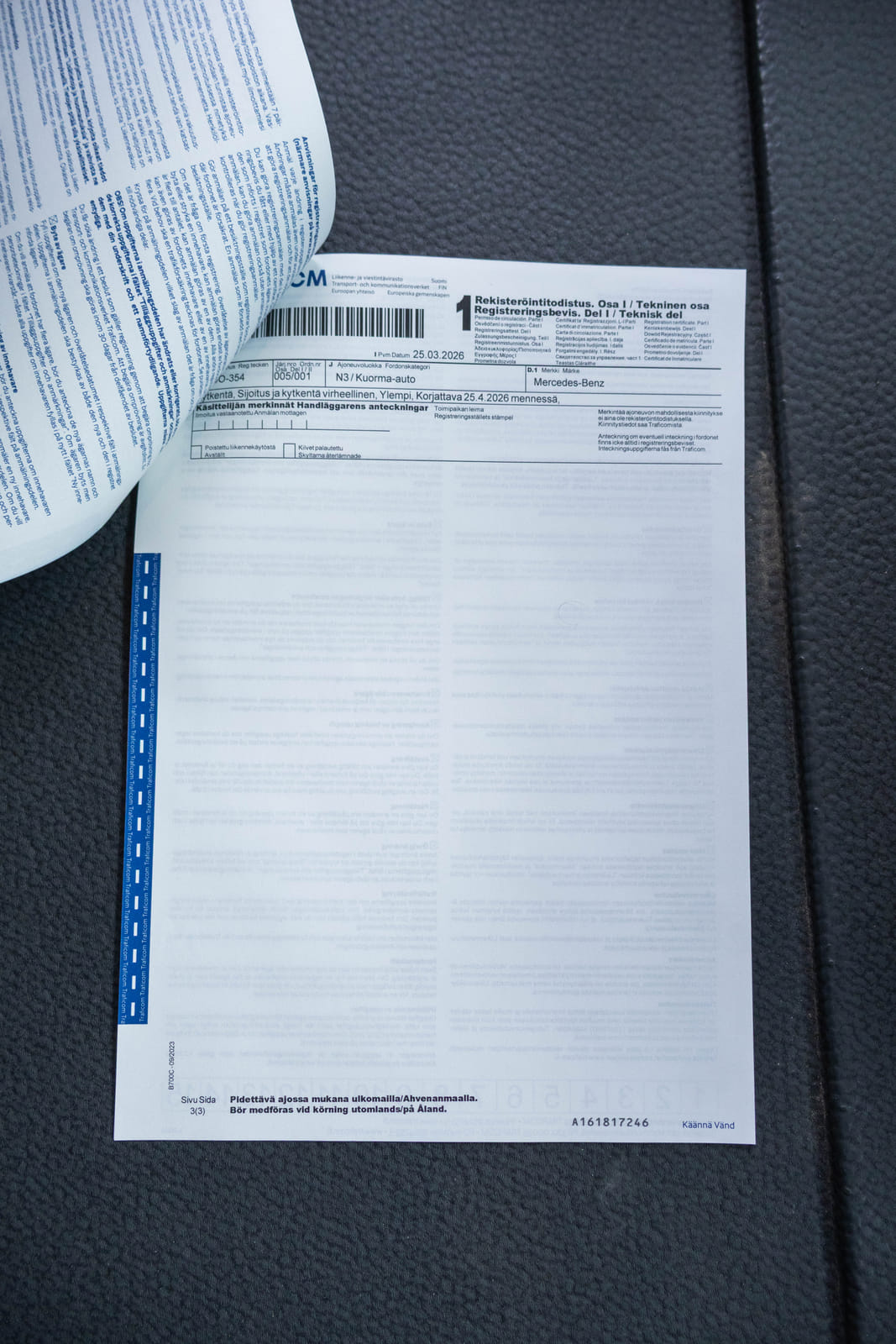 Mercedes-Benz Actros -kuorma-auto (MOO-354), MPT-Jakelu Oy konkurssipesä (2680888-4)