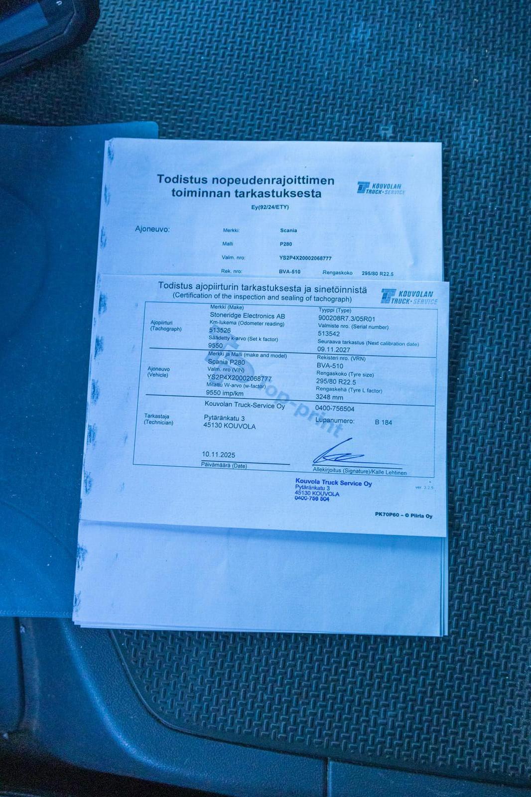 Scania P280 jakari (BVA-510).MPT-Jakelu Oy konkurssipesä (2680888-4)