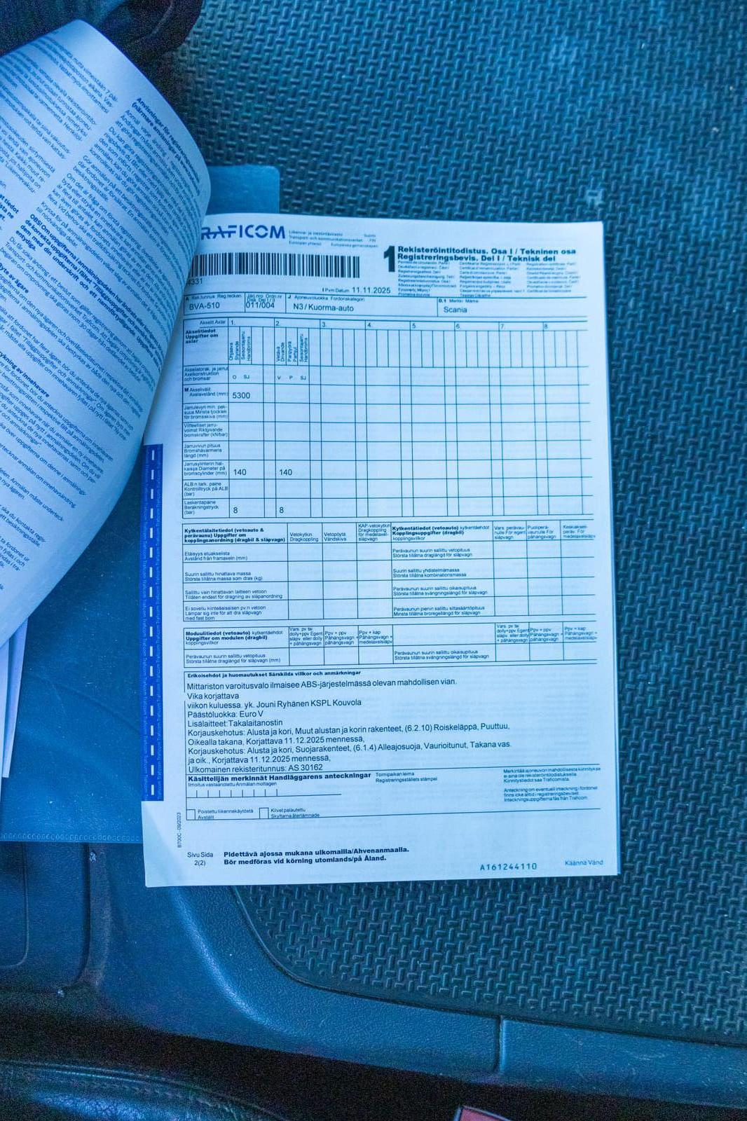 Scania P280 jakari (BVA-510).MPT-Jakelu Oy konkurssipesä (2680888-4)