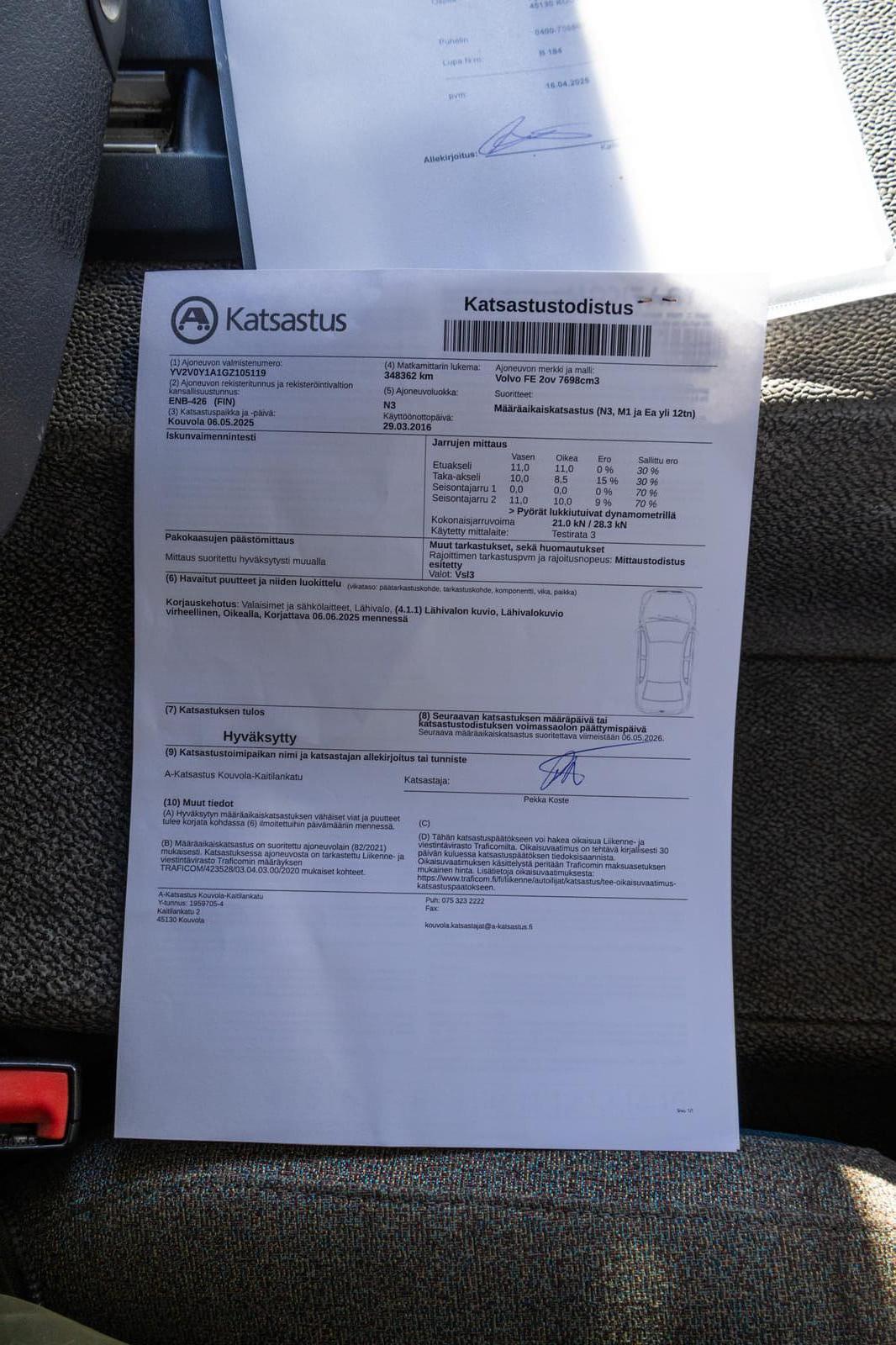 Volvo FE 42 R-D8 (ENB-426). MPT-Jakelu Oy konkurssipesä (2680888-4)