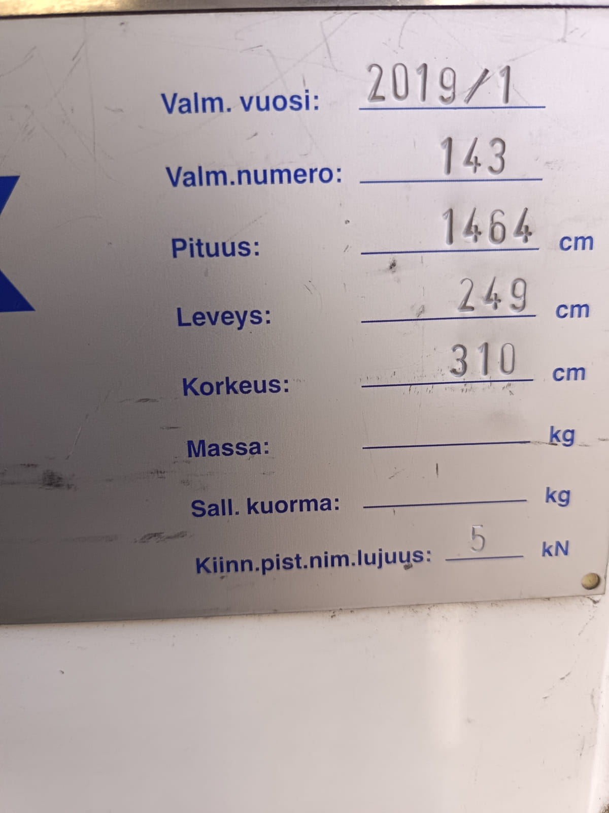 VAK kylmäperävaunu + Thermo King kylmäkone. MPT-Jakelu Oy konkurssipesä (2680888-4)