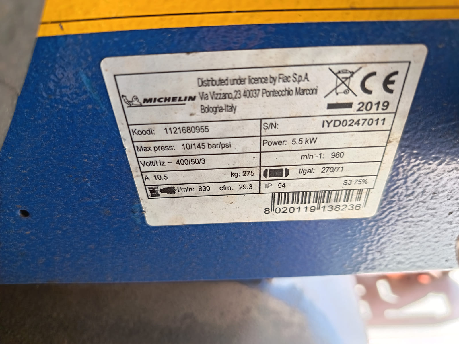 Michelin MCX 958/300 N Silent Piston Compressor. KoHu-Works Oy (3127463-7) konkurssipesä