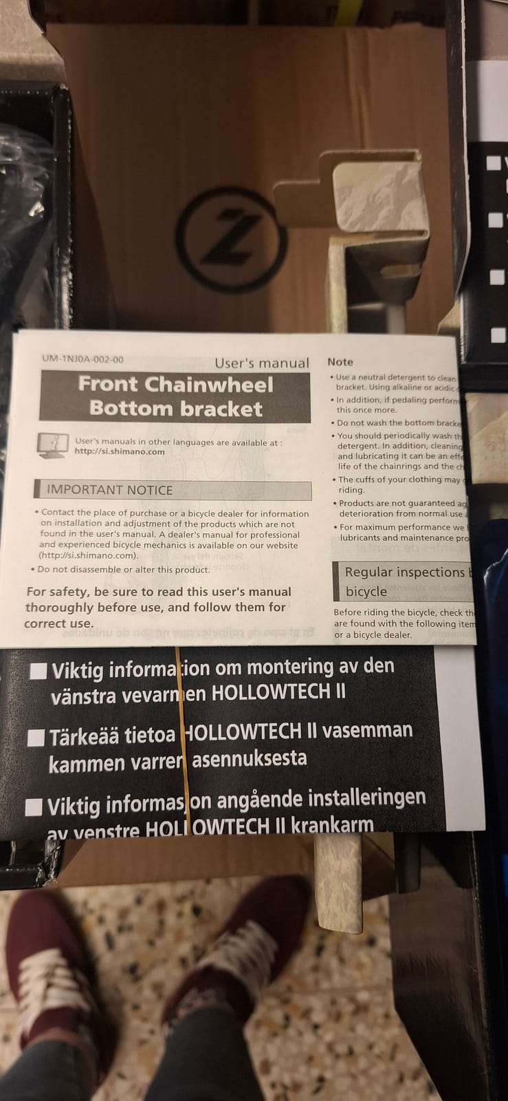 konkurssihuutokaupassa Shimano Deore XT FC-M8000 -kampisarjoja. Esa T Tiainen Oy (2820807-3) konkurssipesä