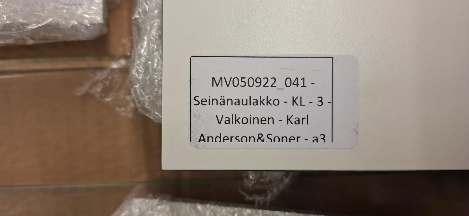 Karl Andersson & Söner Ponoq -seinänaulakot. Esa T Tiainen Oy (2820807-3) konkurssipesä